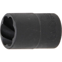 BGS 5276 Spiral-Profil-Steckschlüssel-Einsatz / Schraubenausdreher | Antrieb Innenvierkant 10 mm (3/8") | SW 16 mm