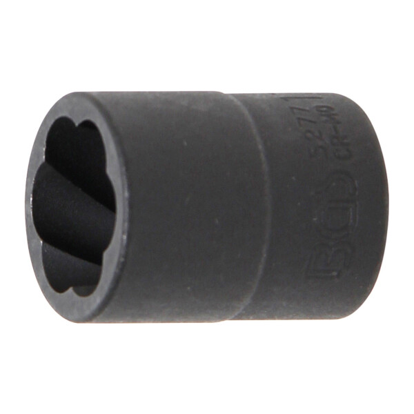BGS 5277 Spiral-Profil-Steckschlüssel-Einsatz / Schraubenausdreher | Antrieb Innenvierkant 10 mm (3/8") | SW 17 mm