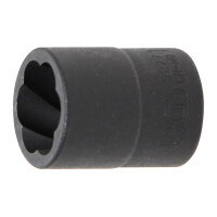 BGS 5277 Spiral-Profil-Steckschlüssel-Einsatz / Schraubenausdreher | Antrieb Innenvierkant 10 mm (3/8") | SW 17 mm