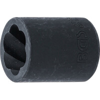 BGS 5278 Spiral-Profil-Steckschlüssel-Einsatz / Schraubenausdreher | Antrieb Innenvierkant 10 mm (3/8") | SW 18 mm