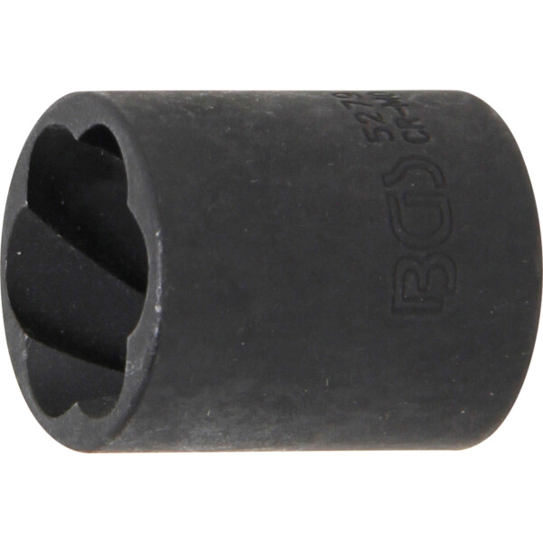 BGS 5279 Spiral-Profil-Steckschlüssel-Einsatz / Schraubenausdreher | Antrieb Innenvierkant 10 mm (3/8") | SW 19 mm
