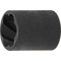 BGS 5279 Spiral-Profil-Steckschlüssel-Einsatz / Schraubenausdreher | Antrieb Innenvierkant 10 mm (3/8") | SW 19 mm