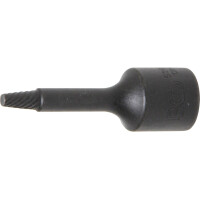 BGS 5281-4 Spiral-Profil-Steckschlüssel-Einsatz / Schraubenausdreher | Antrieb Innenvierkant 10 mm (3/8") | 4 mm