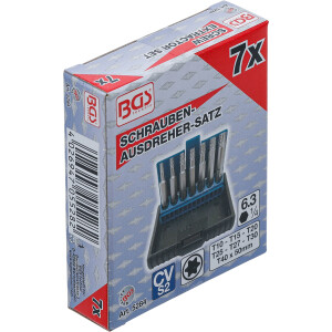 BGS 5284 Schraubenausdreher-Satz | für defektes T-Profil (für Torx) T10 - T40 | 7-tlg.
