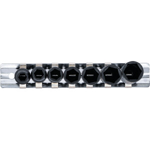 BGS 5299 Kraft-Steckschlüssel-Einsatz-Satz Sechskant, tief | Antrieb Innenvierkant 6,3 mm (1/4") | SW 6 - 13 mm | 7-tlg.