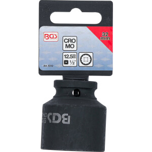 BGS 5312 Kraft-Steckschlüssel-Einsatz Zwölfkant | Antrieb Innenvierkant 12,5 mm (1/2") | SW 32 mm