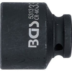 BGS 5313 Kraft-Steckschlüssel-Einsatz Zwölfkant | Antrieb Innenvierkant 12,5 mm (1/2") | SW 33 mm