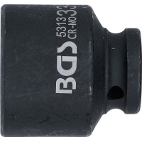 BGS 5313 Kraft-Steckschlüssel-Einsatz Zwölfkant | Antrieb Innenvierkant 12,5 mm (1/2") | SW 33 mm