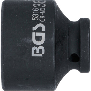 BGS 5316 Kraft-Steckschlüssel-Einsatz Zwölfkant | Antrieb Innenvierkant 12,5 mm (1/2") | SW 36 mm