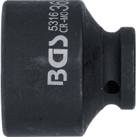 BGS 5316 Kraft-Steckschlüssel-Einsatz Zwölfkant | Antrieb Innenvierkant 12,5 mm (1/2") | SW 36 mm