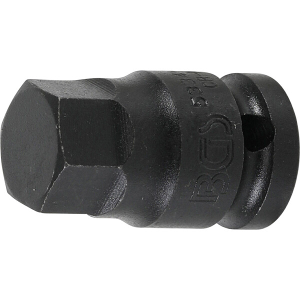 BGS 5334-H19 Kraft-Bit-Einsatz | Länge 42 mm | Antrieb Innenvierkant 12,5 mm (1/2") | Innensechskant 19 mm
