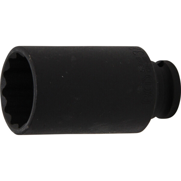 BGS 5338 Kraft-Steckschlüssel-Einsatz Zwölfkant, tief | Antrieb Innenvierkant 12,5 mm (1/2") | SW 32 mm