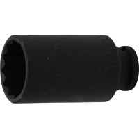 BGS 5338 Kraft-Steckschlüssel-Einsatz Zwölfkant, tief | Antrieb Innenvierkant 12,5 mm (1/2") | SW 32 mm