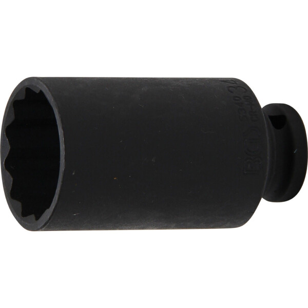 BGS 5340 Kraft-Steckschlüssel-Einsatz Zwölfkant, tief | Antrieb Innenvierkant 12,5 mm (1/2") | SW 34 mm
