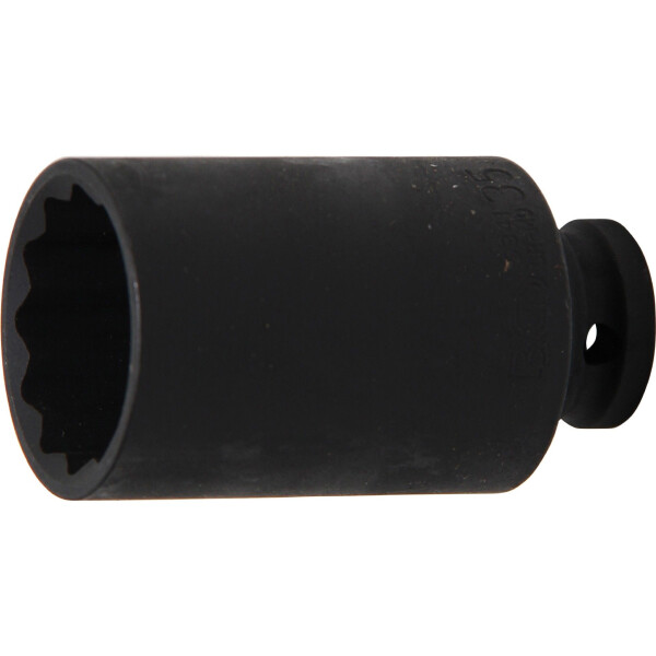 BGS 5341 Kraft-Steckschlüssel-Einsatz Zwölfkant, tief | Antrieb Innenvierkant 12,5 mm (1/2") | SW 35 mm