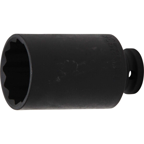 BGS 5342 Kraft-Steckschlüssel-Einsatz Zwölfkant, tief | Antrieb Innenvierkant 12,5 mm (1/2") | SW 36 mm