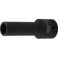 BGS 5345 Kraft-Steckschlüssel-Einsatz Zwölfkant, tief | Antrieb Innenvierkant 20 mm (3/4") | SW 17 mm