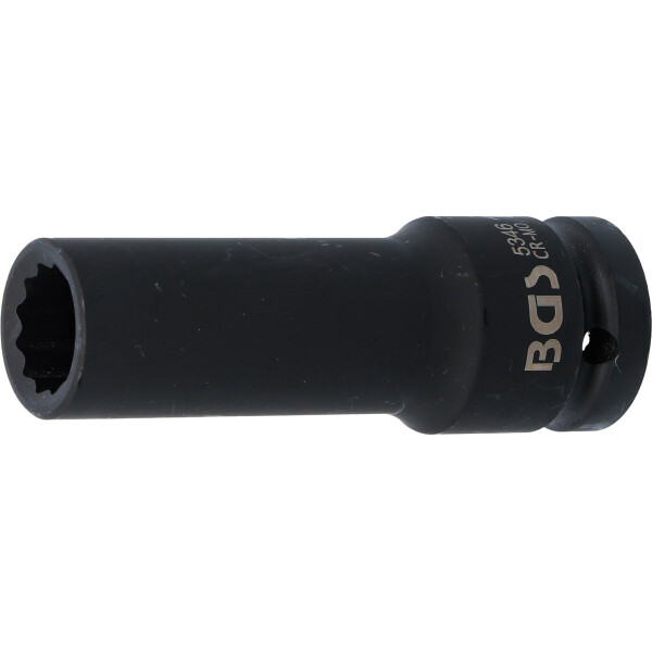 BGS 5346 Kraft-Steckschlüssel-Einsatz Zwölfkant, tief | Antrieb Innenvierkant 20 mm (3/4") | SW 19 mm