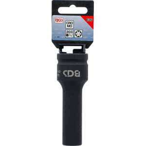 BGS 5348 Kraft-Steckschlüssel-Einsatz E-Profil, tief | Antrieb Innenvierkant 20 mm (3/4") | SW E20