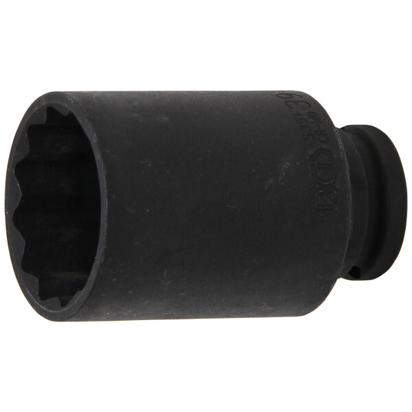 BGS 5351 Kraft-Steckschlüssel-Einsatz Zwölfkant, tief | Antrieb Innenvierkant 12,5 mm (1/2") | SW 39 mm