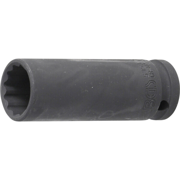 BGS 5353 Kraft-Steckschlüssel-Einsatz Zwölfkant, tief | Antrieb Innenvierkant 12,5 mm (1/2") | SW 21 mm