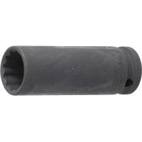 BGS 5353 Kraft-Steckschlüssel-Einsatz Zwölfkant, tief | Antrieb Innenvierkant 12,5 mm (1/2") | SW 21 mm