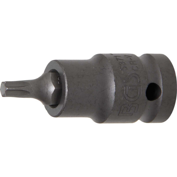 BGS 5371 Kraft-Bit-Einsatz | Länge 55 mm | Antrieb Innenvierkant 12,5 mm (1/2") | T-Profil (für Torx) T30