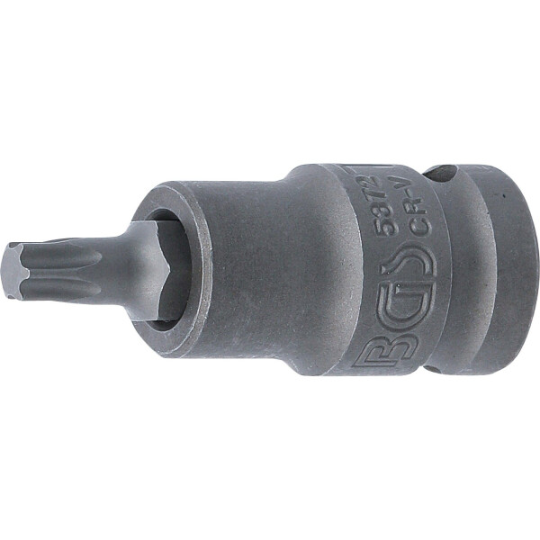 BGS 5372 Kraft-Bit-Einsatz | Länge 55 mm | Antrieb Innenvierkant 12,5 mm (1/2") | T-Profil (für Torx) T40