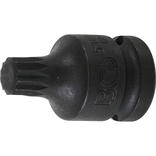 BGS 5381-M12 Kraft-Bit-Einsatz | Länge 43 mm | Antrieb Innenvierkant 12,5 mm (1/2") | Innenvielzahn (für XZN) M12