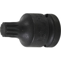 BGS 5381-M12 Kraft-Bit-Einsatz | Länge 43 mm | Antrieb Innenvierkant 12,5 mm (1/2") | Innenvielzahn (für XZN) M12
