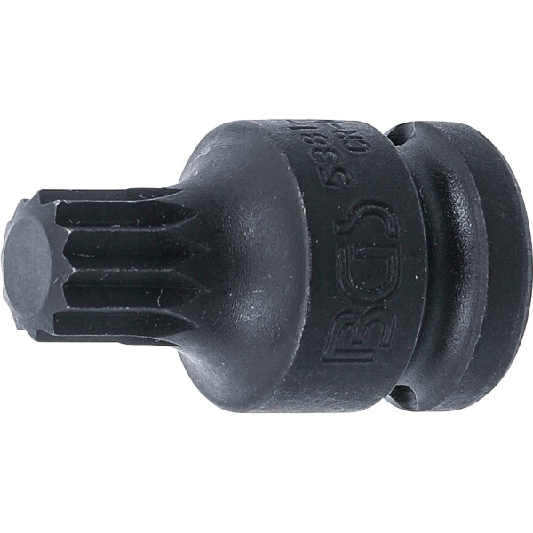 BGS 5381-M14 Kraft-Bit-Einsatz | Länge 43 mm | Antrieb Innenvierkant 12,5 mm (1/2") | Innenvielzahn (für XZN) M14