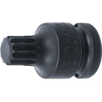 BGS 5381-M14 Kraft-Bit-Einsatz | Länge 43 mm | Antrieb Innenvierkant 12,5 mm (1/2") | Innenvielzahn (für XZN) M14