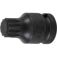 BGS 5381-M16 Kraft-Bit-Einsatz | Länge 43 mm | Antrieb Innenvierkant 12,5 mm (1/2") | Innenvielzahn (für XZN) M16