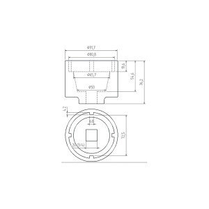 BGS 5421 Zapfenschlüssel für Getriebeflansch | für Scania | 72/80 mm