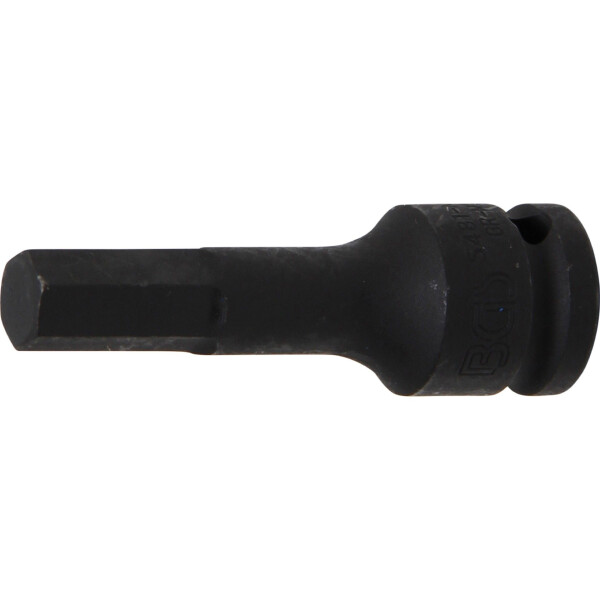 BGS 5481-M12 Kraft-Bit-Einsatz | Länge 75 mm | Antrieb Innenvierkant 12,5 mm (1/2") | Innensechskant 12 mm