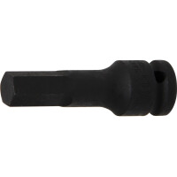 BGS 5481-M14 Kraft-Bit-Einsatz | Länge 75 mm | Antrieb Innenvierkant 12,5 mm (1/2") | Innensechskant 14 mm