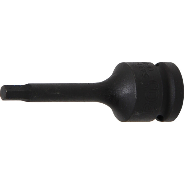 BGS 5481-M6 Kraft-Bit-Einsatz | Länge 75 mm | Antrieb Innenvierkant 12,5 mm (1/2") | Innensechskant 6 mm
