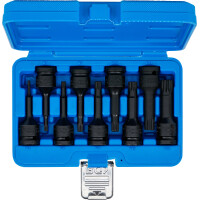 BGS 5482 Kraft-Bit-Einsatz-Satz | Antrieb Innenvierkant 12,5 mm (1/2") | Innenvielzahn (für XZN) M4 - M16 | 9-tlg.
