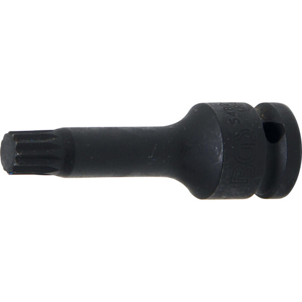BGS 5482-M12 Kraft-Bit-Einsatz | Länge 75 mm | Antrieb Innenvierkant 12,5 mm (1/2") | Innenvielzahn (für XZN) M12