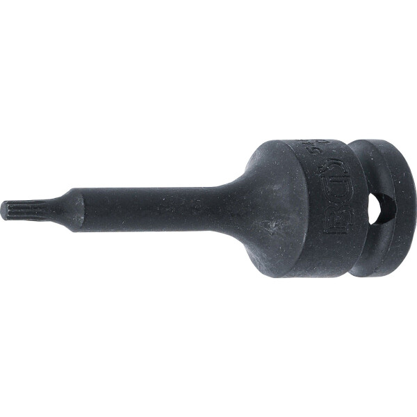 BGS 5482-M4 Kraft-Bit-Einsatz | Länge 75 mm | Antrieb Innenvierkant 12,5 mm (1/2") | Innenvielzahn (für XZN) M4