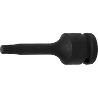 BGS 5482-M8 Kraft-Bit-Einsatz | Länge 75 mm | Antrieb Innenvierkant 12,5 mm (1/2") | Innenvielzahn (für XZN) M8