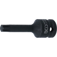 BGS 5483-M10 Kraft-Bit-Einsatz | Länge 75 mm | Antrieb Innenvierkant 12,5 mm (1/2") | Keil-Profil (für RIBE) M10