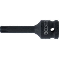 BGS 5483-M10 Kraft-Bit-Einsatz | Länge 75 mm | Antrieb Innenvierkant 12,5 mm (1/2") | Keil-Profil (für RIBE) M10