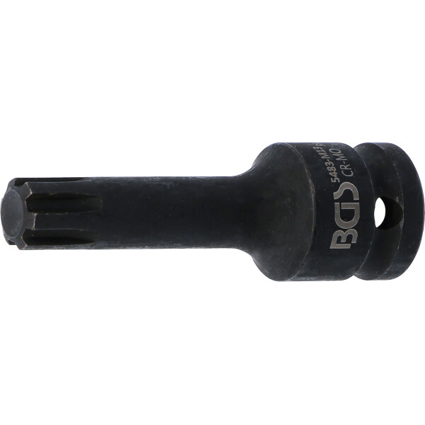 BGS 5483-M13 Kraft-Bit-Einsatz | Länge 75 mm | Antrieb Innenvierkant 12,5 mm (1/2") | Keil-Profil (für RIBE) M13