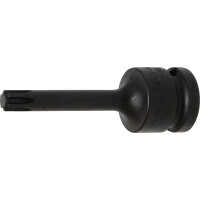 BGS 5483-M8 Kraft-Bit-Einsatz | Länge 75 mm | Antrieb Innenvierkant 12,5 mm (1/2") | Keil-Profil (für RIBE) M8