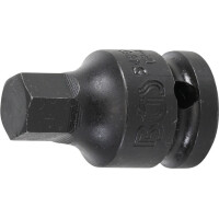 BGS 5485-13 Kraft-Bit-Einsatz | Länge 42 mm | Antrieb Innenvierkant 12,5 mm (1/2") | Innensechskant 13 mm