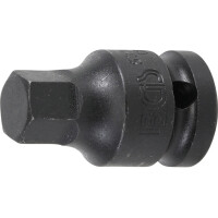 BGS 5485-14 Kraft-Bit-Einsatz | Länge 42 mm | Antrieb Innenvierkant 12,5 mm (1/2") | Innensechskant 14 mm