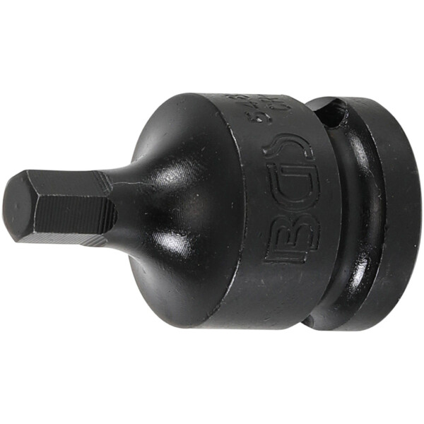 BGS 5485-7 Kraft-Bit-Einsatz | Länge 42 mm | Antrieb Innenvierkant 12,5 mm (1/2") | Innensechskant 7 mm