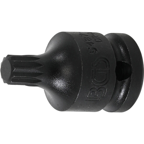 BGS 5487-M10 Kraft-Bit-Einsatz | Länge 43 mm | Antrieb Innenvierkant 12,5 mm (1/2") | Innenvielzahn (für XZN) M10