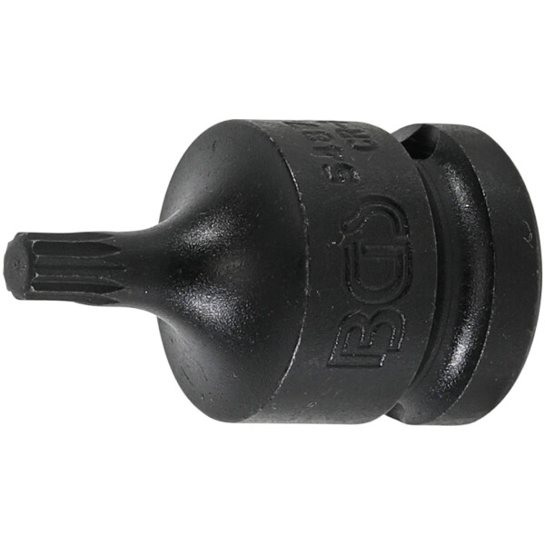 BGS 5487-M6 Kraft-Bit-Einsatz | Länge 43 mm | Antrieb Innenvierkant 12,5 mm (1/2") | Innenvielzahn (für XZN) M6